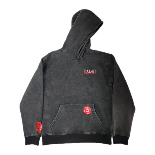 Comet Dust Grey & Red Hoodie